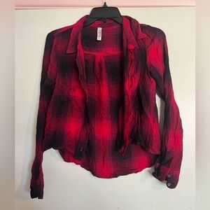 Plaid Red Women's Top